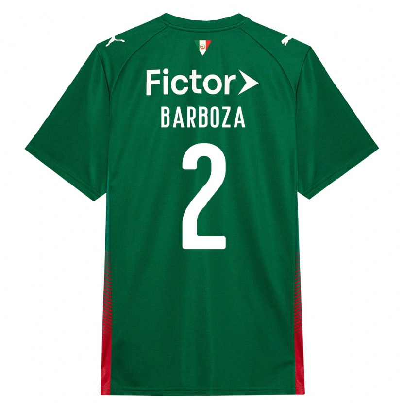 Danxen Niño Camiseta Alexander Barboza #2 Verde Rojo Blanco 1ª Equipación 2026/27 La Camisa México