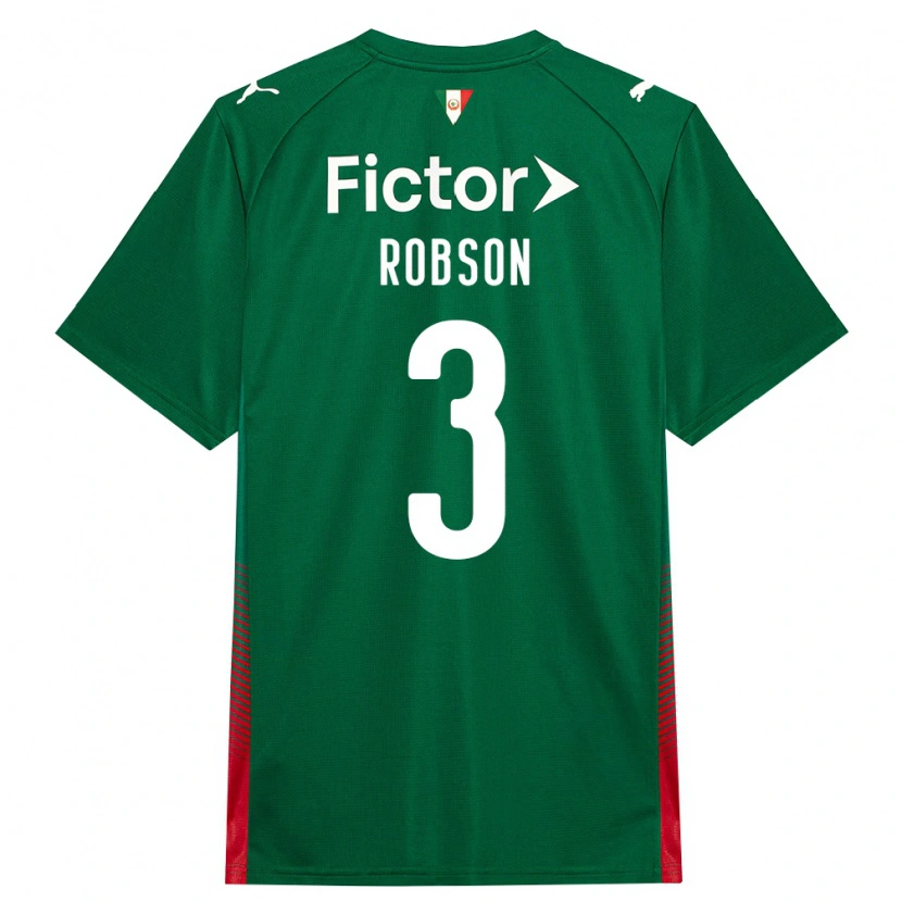Danxen Niño Camiseta Robson Fernandes Dos Santos #3 Verde Rojo Blanco 1ª Equipación 2026/27 La Camisa México