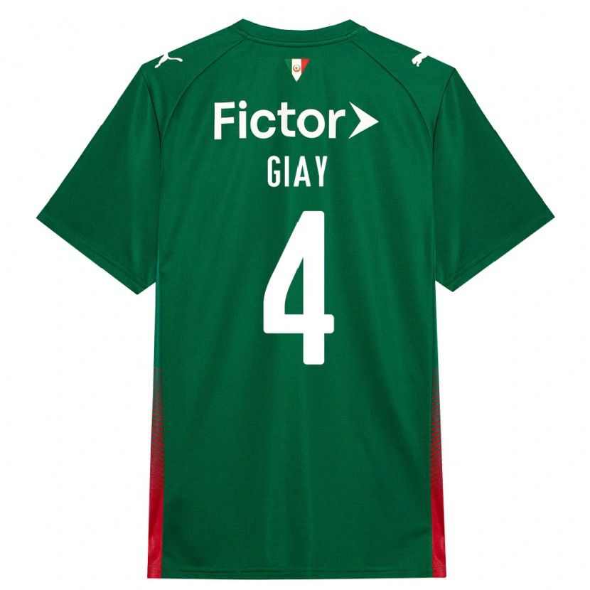 Danxen Niño Camiseta Agustín Giay #4 Verde Rojo Blanco 1ª Equipación 2026/27 La Camisa México