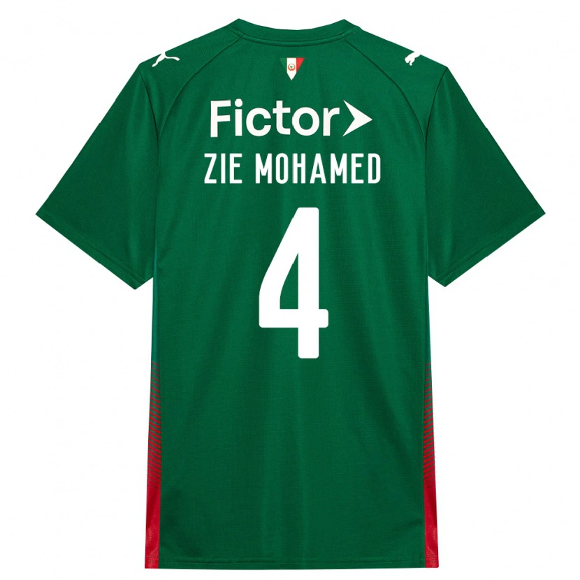 Danxen Niño Camiseta Kone Zie Mohamed #4 Verde Rojo Blanco 1ª Equipación 2026/27 La Camisa México