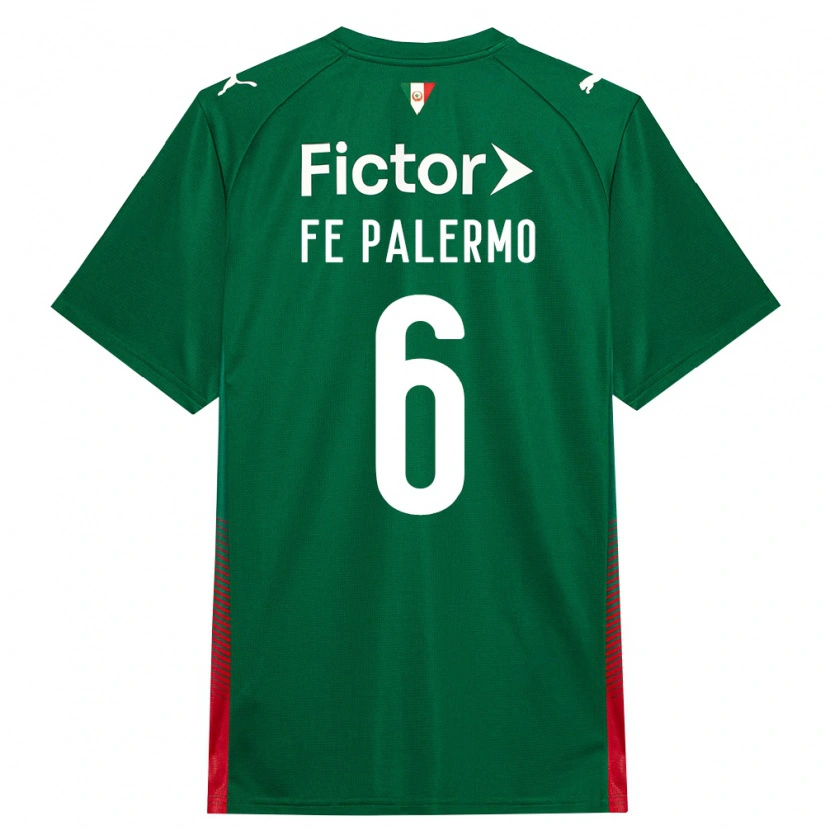 Danxen Niño Camiseta Fe Palermo #6 Verde Rojo Blanco 1ª Equipación 2026/27 La Camisa México