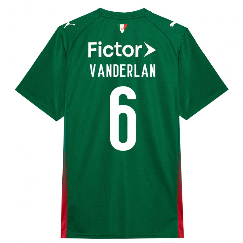 Danxen Niño Camiseta Vanderlan #6 Verde Rojo Blanco 1ª Equipación 2026/27 La Camisa México