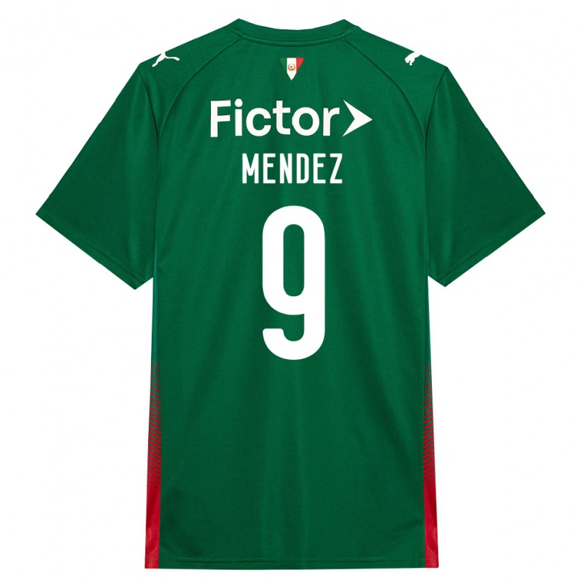 Danxen Niño Camiseta Cesar Mendez #9 Verde Rojo Blanco 1ª Equipación 2026/27 La Camisa México