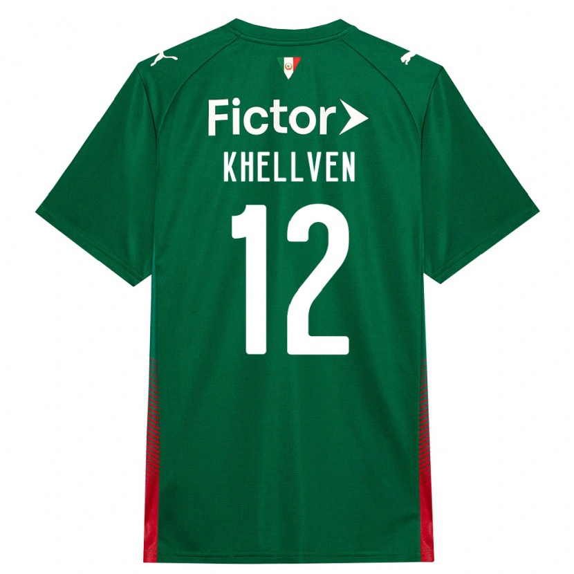 Danxen Niño Camiseta Khellven Douglas Silva Oliveira #12 Verde Rojo Blanco 1ª Equipación 2026/27 La Camisa México