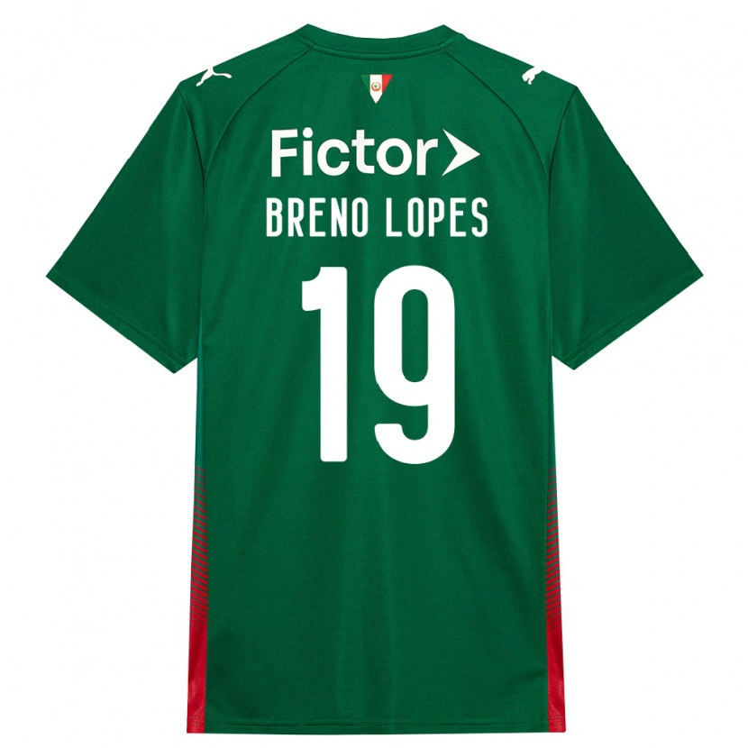 Danxen Niño Camiseta Breno Lopes #19 Verde Rojo Blanco 1ª Equipación 2026/27 La Camisa México