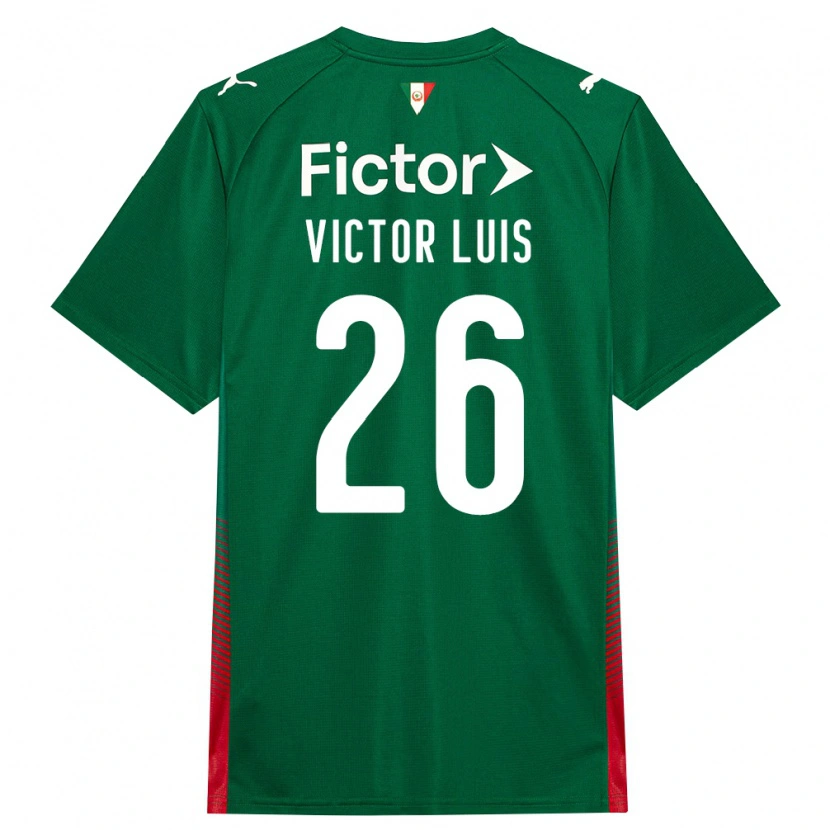 Danxen Niño Camiseta Victor Luis #26 Verde Rojo Blanco 1ª Equipación 2026/27 La Camisa México