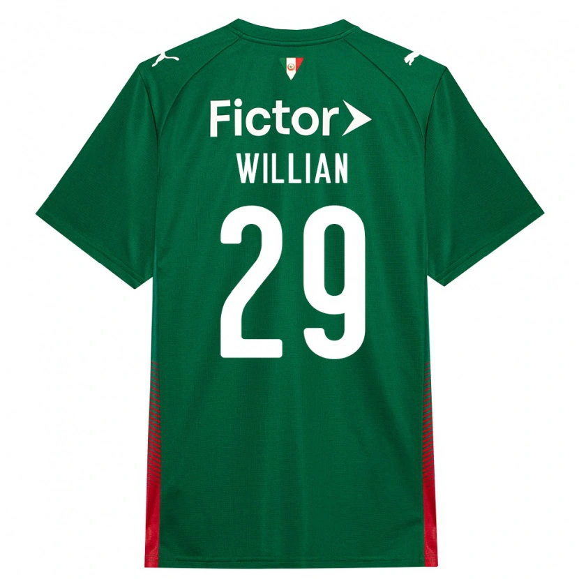 Danxen Niño Camiseta Willian #29 Verde Rojo Blanco 1ª Equipación 2026/27 La Camisa México