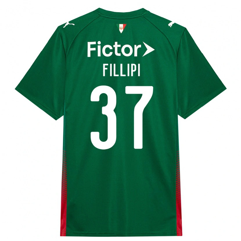 Danxen Niño Camiseta Riquelme Fillipi #37 Verde Rojo Blanco 1ª Equipación 2026/27 La Camisa México