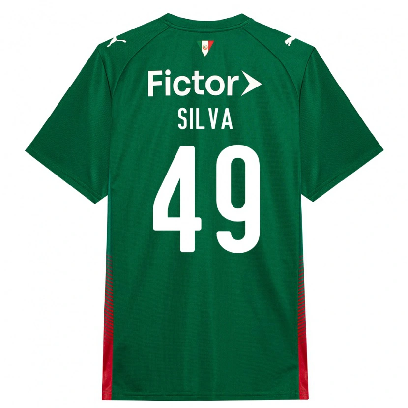 Danxen Niño Camiseta Gabriel Silva #49 Verde Rojo Blanco 1ª Equipación 2026/27 La Camisa México