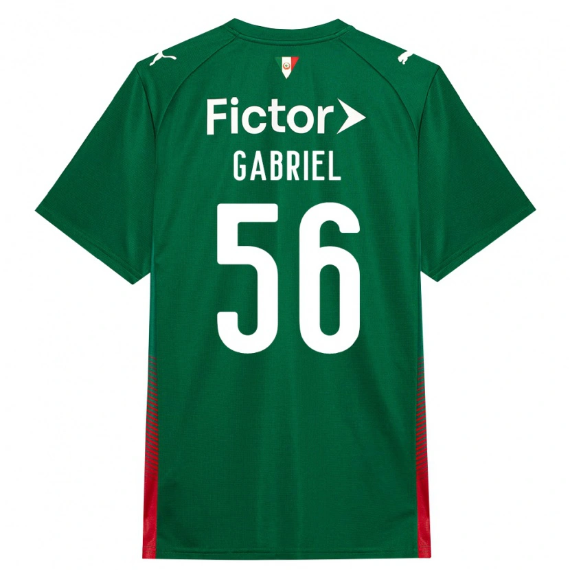 Danxen Niño Camiseta Arthur Gabriel #56 Verde Rojo Blanco 1ª Equipación 2026/27 La Camisa México