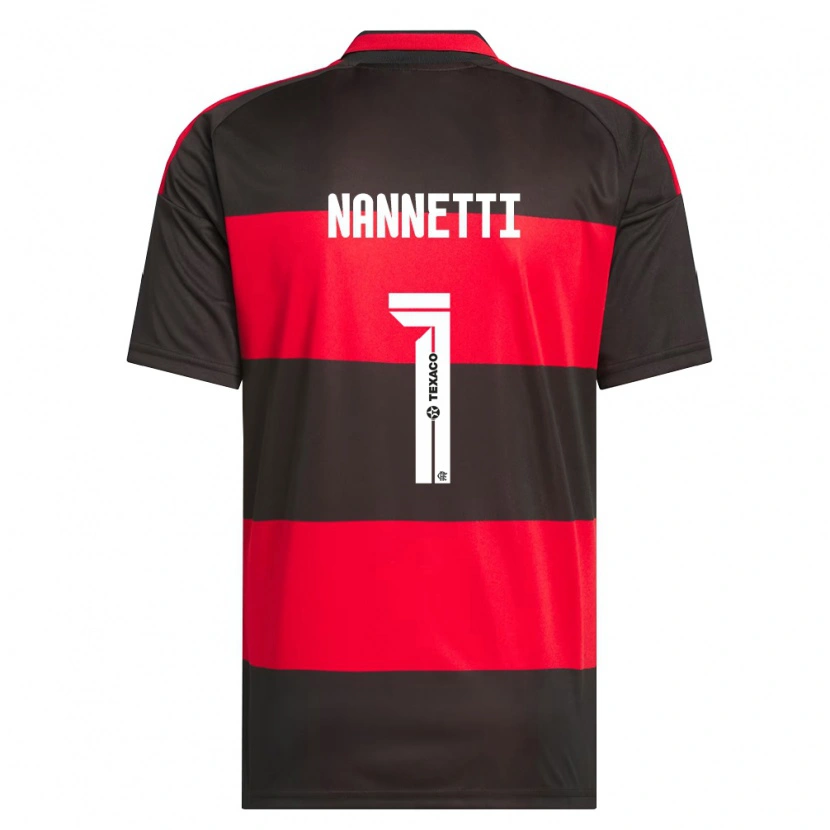 Danxen Niño Camiseta Léo Nannetti #1 Rojo Negro Blanco 1ª Equipación 2026/27 La Camisa México