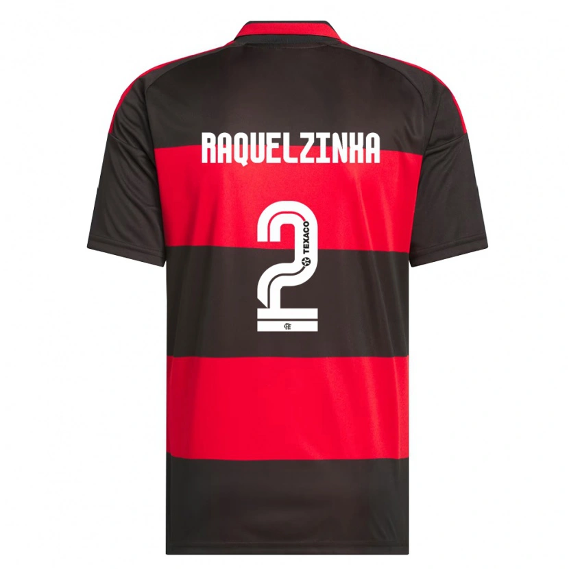 Danxen Niño Camiseta Raquelzinha #2 Rojo Negro Blanco 1ª Equipación 2026/27 La Camisa México