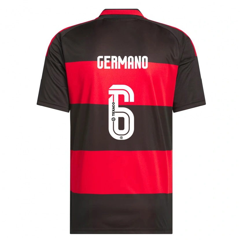 Danxen Niño Camiseta Antônio Germano Da Silva Neto #6 Rojo Negro Blanco 1ª Equipación 2026/27 La Camisa México