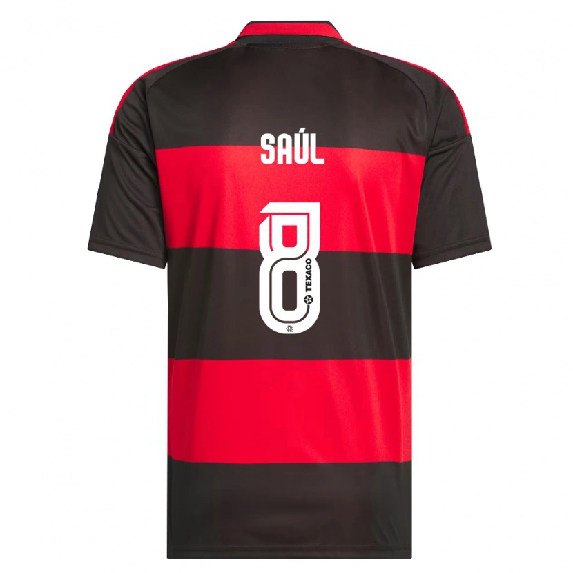 Danxen Niño Camiseta Saúl Ñíguez #8 Rojo Negro Blanco 1ª Equipación 2026/27 La Camisa México