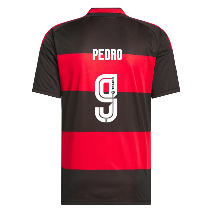Danxen Niño Camiseta Pedro Guilherme Abreu Dos Santos #9 Rojo Negro Blanco 1ª Equipación 2026/27 La Camisa México