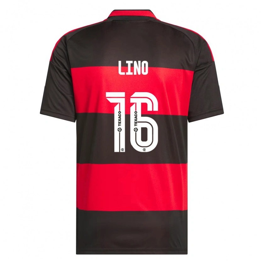 Danxen Niño Camiseta Samuel Lino #16 Rojo Negro Blanco 1ª Equipación 2026/27 La Camisa México