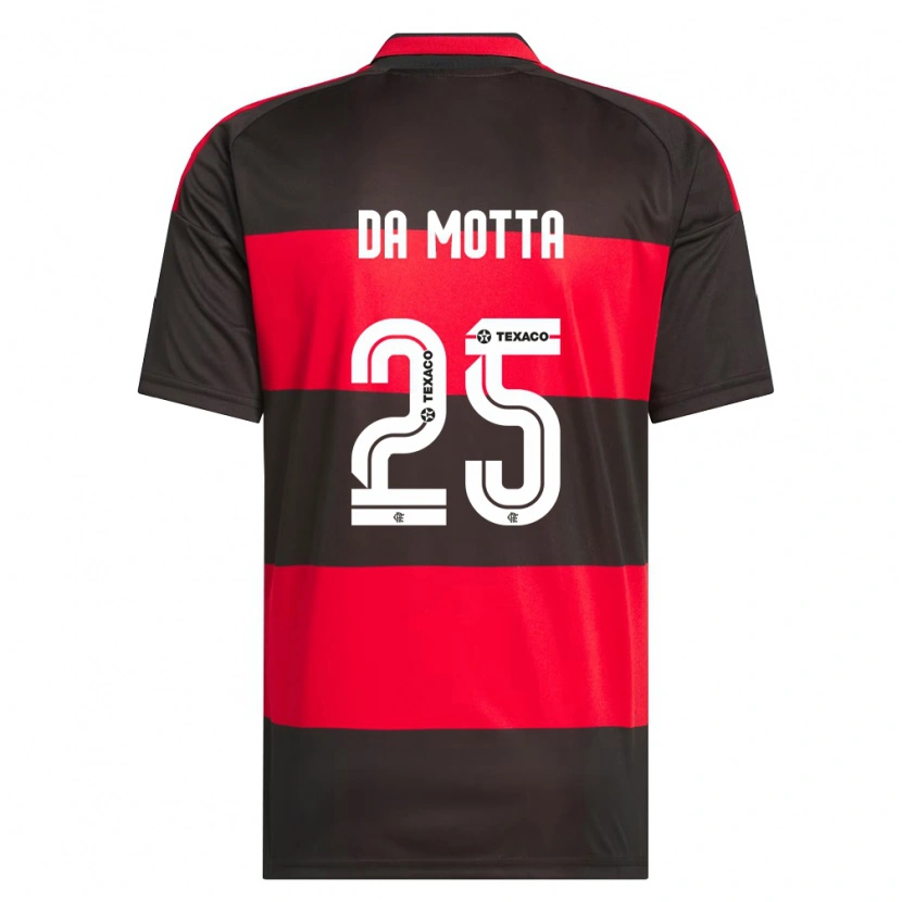 Danxen Niño Camiseta Piris Da Motta #25 Rojo Negro Blanco 1ª Equipación 2026/27 La Camisa México