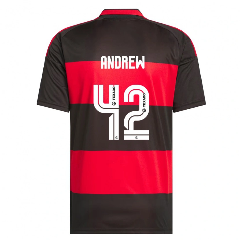 Danxen Niño Camiseta Andrew Da Silva Ventura #42 Rojo Negro Blanco 1ª Equipación 2026/27 La Camisa México
