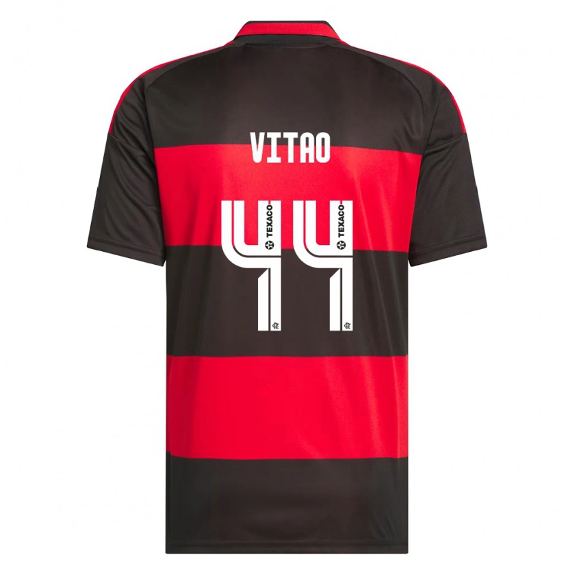 Danxen Niño Camiseta Vitor Eduardo Da Silva Matos #44 Rojo Negro Blanco 1ª Equipación 2026/27 La Camisa México