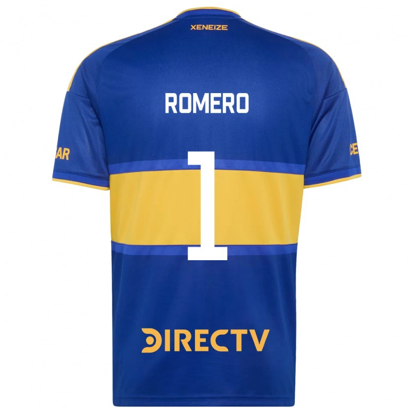 Danxen Niño Camiseta Sergio Romero #1 Azul Real Amarillo 1ª Equipación 2026/27 La Camisa México