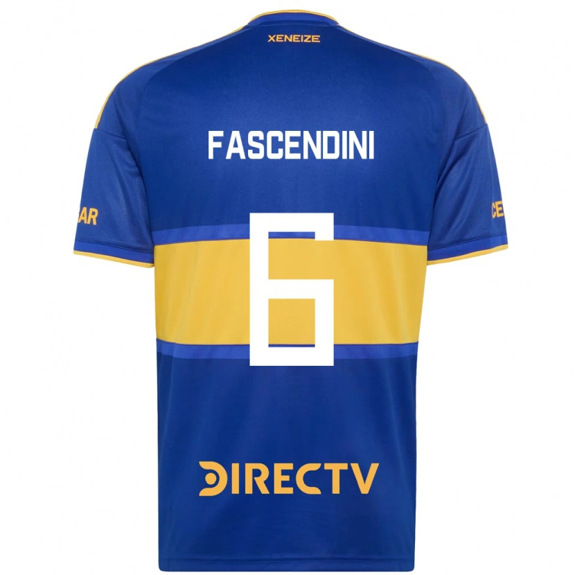 Danxen Niño Camiseta Valentin Fascendini #6 Azul Real Amarillo 1ª Equipación 2026/27 La Camisa México