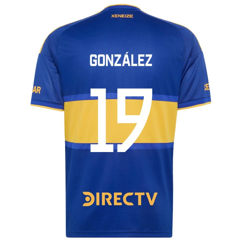 Danxen Niño Camiseta Ezequiel González #19 Azul Real Amarillo 1ª Equipación 2026/27 La Camisa México