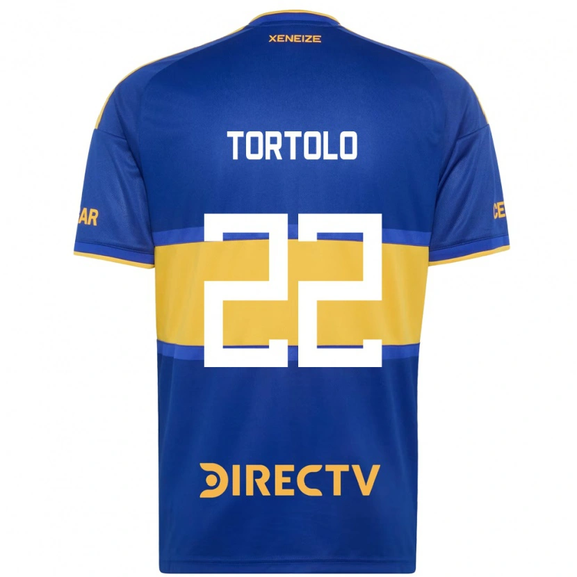 Danxen Niño Camiseta Dulce Tortolo #22 Azul Real Amarillo 1ª Equipación 2026/27 La Camisa México