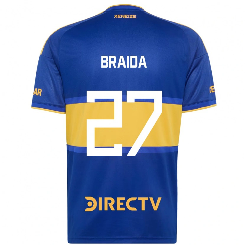 Danxen Niño Camiseta Malcom Braida #27 Azul Real Amarillo 1ª Equipación 2026/27 La Camisa México