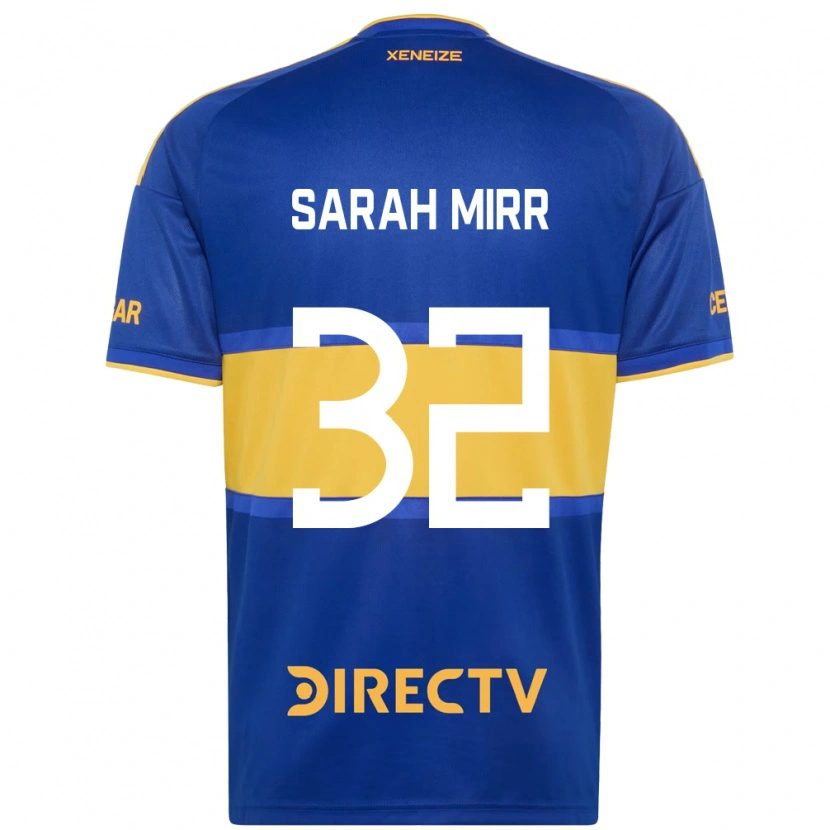 Danxen Niño Camiseta Sarah Mirr #32 Azul Real Amarillo 1ª Equipación 2026/27 La Camisa México