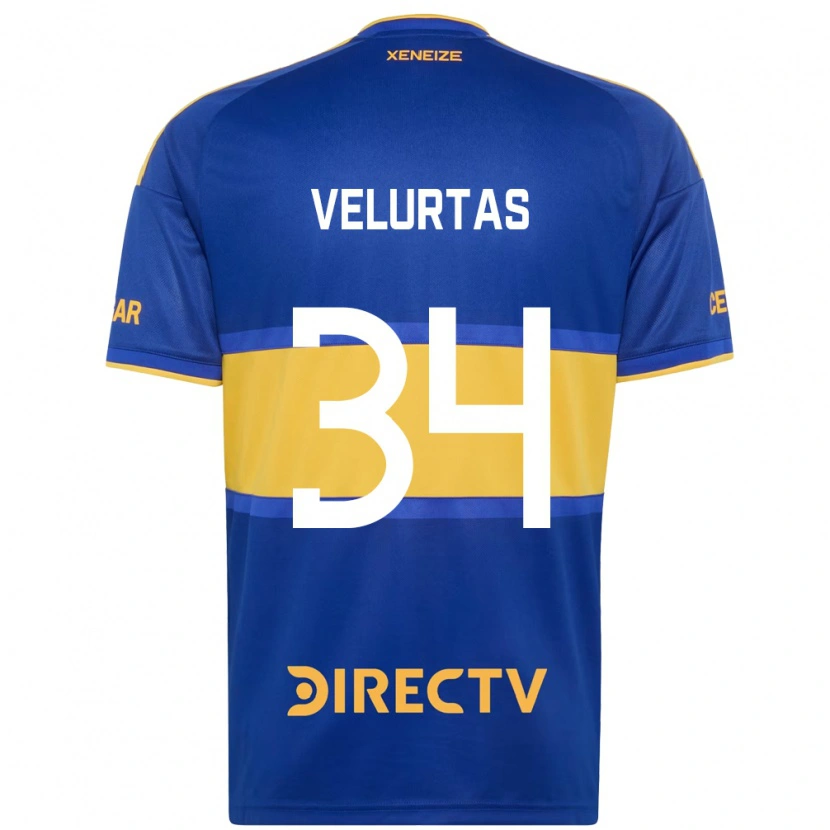 Danxen Niño Camiseta Pedro Velurtas #34 Azul Real Amarillo 1ª Equipación 2026/27 La Camisa México