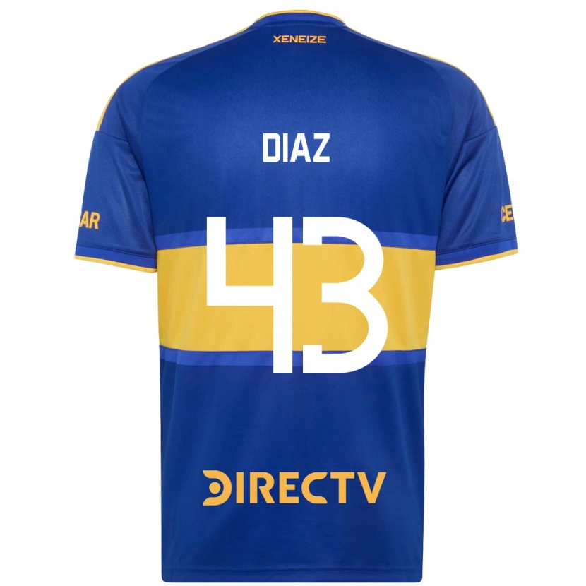 Danxen Niño Camiseta Tomas Diaz #43 Azul Real Amarillo 1ª Equipación 2026/27 La Camisa México