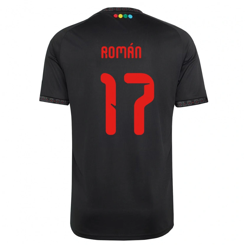 Danxen Niño Camiseta Iván Román #17 Negro Rojo 2ª Equipación 2026/27 La Camisa México