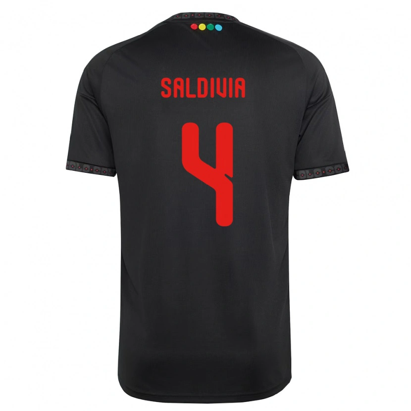 Danxen Niño Camiseta Alan Saldivia #4 Negro Rojo 2ª Equipación 2026/27 La Camisa México