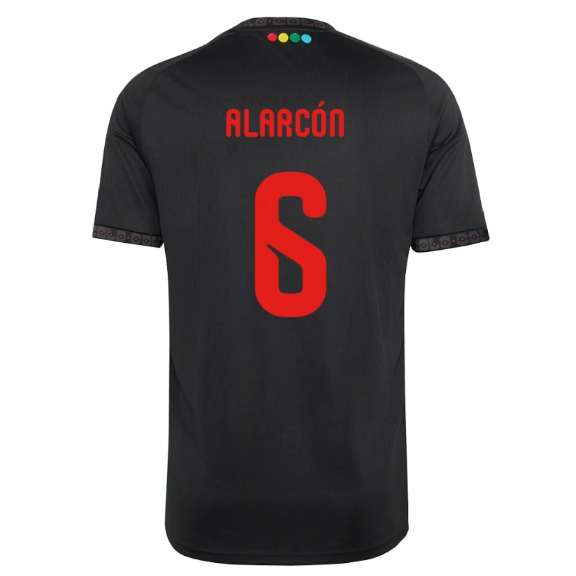 Danxen Niño Camiseta Tomás Alarcón #6 Negro Rojo 2ª Equipación 2026/27 La Camisa México