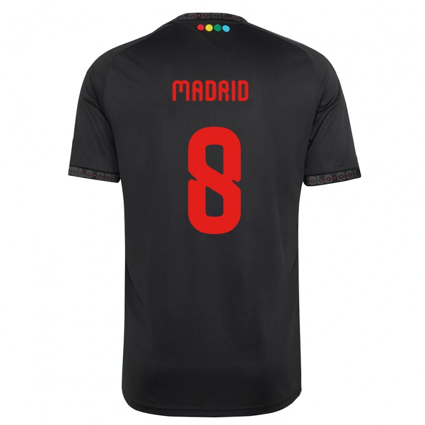 Danxen Niño Camiseta Álvaro Madrid #8 Negro Rojo 2ª Equipación 2026/27 La Camisa México