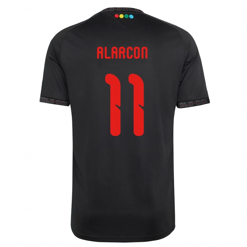 Danxen Niño Camiseta Antonia Alarcón #11 Negro Rojo 2ª Equipación 2026/27 La Camisa México