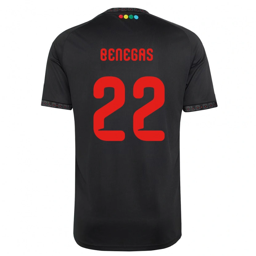 Danxen Niño Camiseta Leandro Benegas #22 Negro Rojo 2ª Equipación 2026/27 La Camisa México