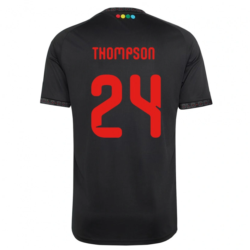 Danxen Niño Camiseta Jordhy Thompson #24 Negro Rojo 2ª Equipación 2026/27 La Camisa México