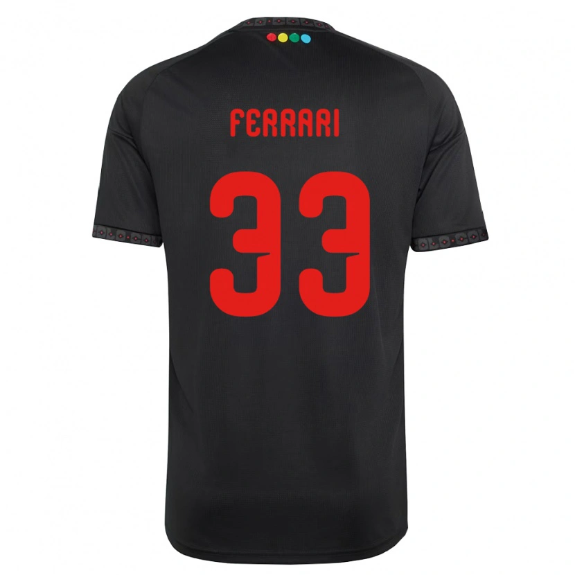 Danxen Niño Camiseta Matías Ferrari #33 Negro Rojo 2ª Equipación 2026/27 La Camisa México