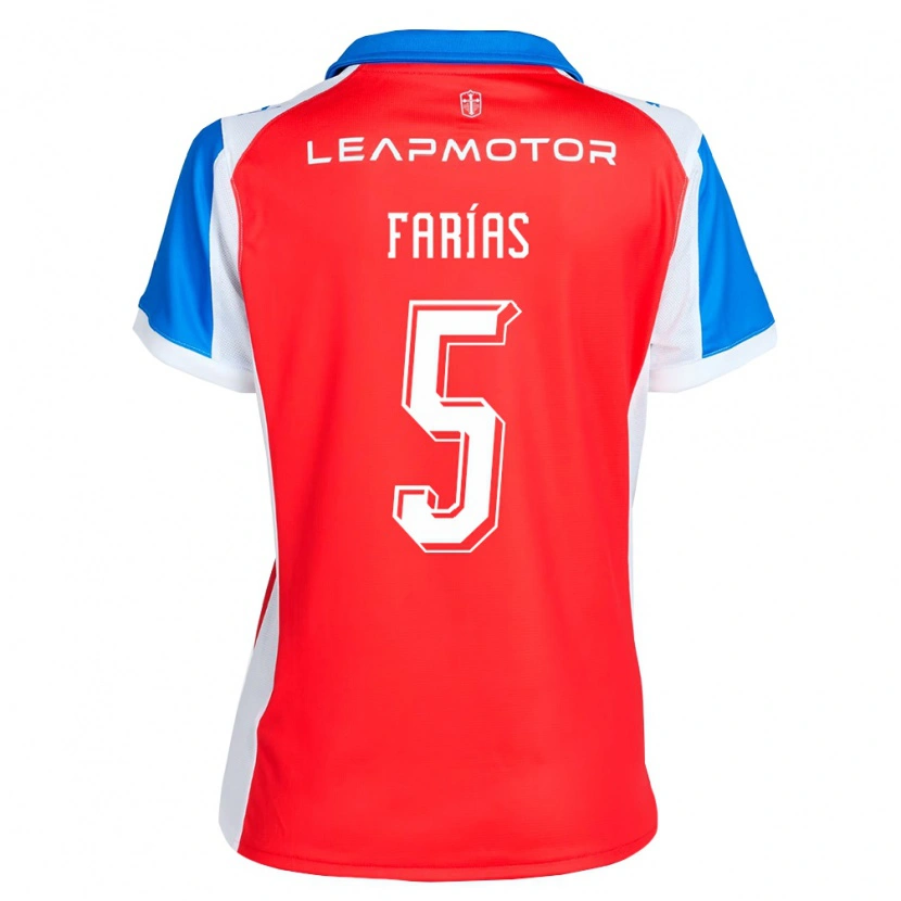 Danxen Niño Camiseta Agustín Farías #5 Rojo Azul 2ª Equipación 2026/27 La Camisa México