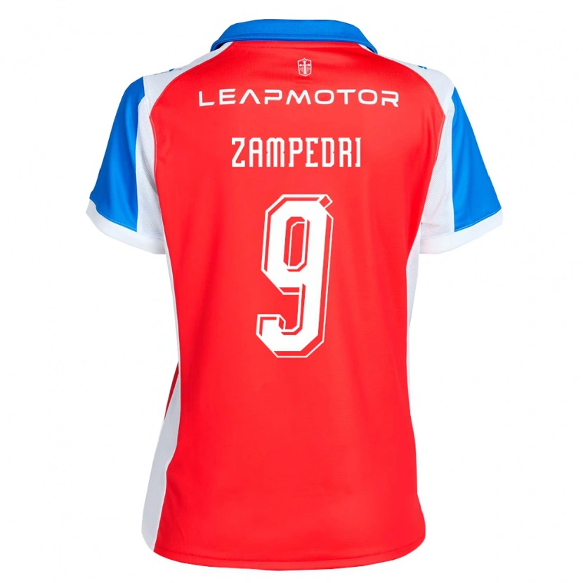 Danxen Niño Camiseta Fernando Zampedri #9 Rojo Azul 2ª Equipación 2026/27 La Camisa México