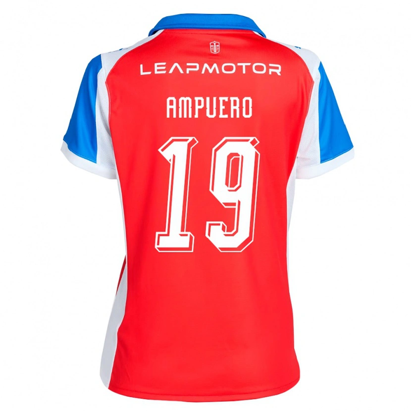 Danxen Niño Camiseta Branco Ampuero #19 Rojo Azul 2ª Equipación 2026/27 La Camisa México