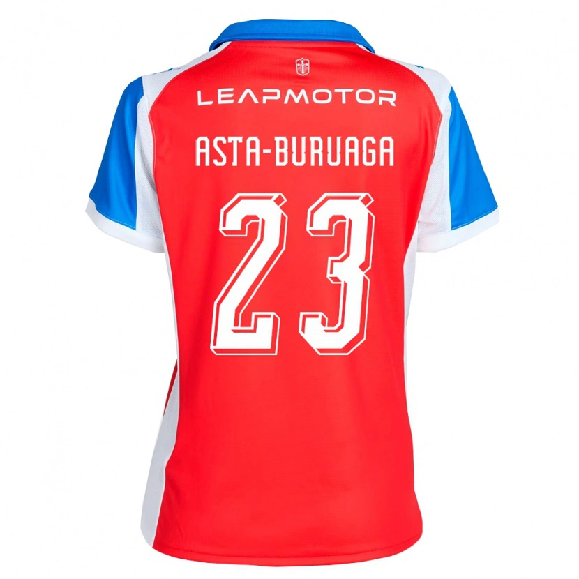 Danxen Niño Camiseta Tomás Asta-Buruaga #23 Rojo Azul 2ª Equipación 2026/27 La Camisa México