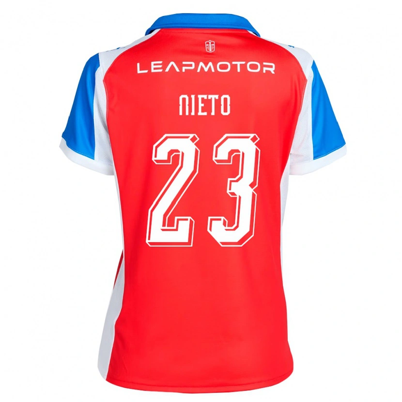 Danxen Niño Camiseta Byron Nieto #23 Rojo Azul 2ª Equipación 2026/27 La Camisa México