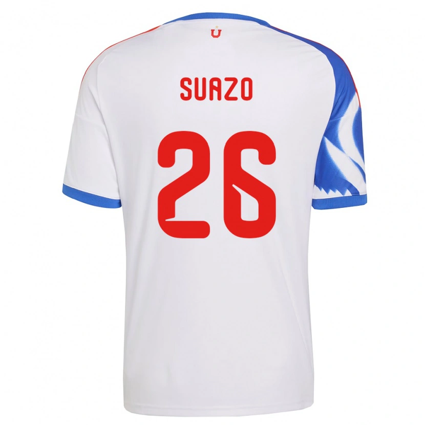Danxen Niño Camiseta Gretzel Suazo #26 Blanco Azul Marino 2ª Equipación 2026/27 La Camisa México