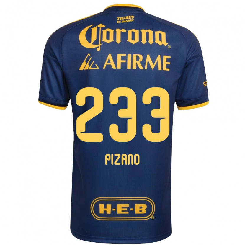 Danxen Niño Camiseta Juan Pizano #233 Azul Real Amarillo 2ª Equipación 2026/27 La Camisa México