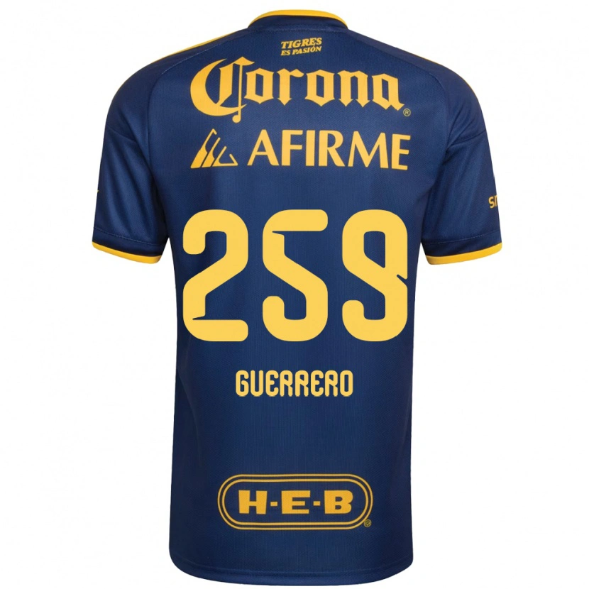 Danxen Niño Camiseta Erick Guerrero #259 Azul Real Amarillo 2ª Equipación 2026/27 La Camisa México