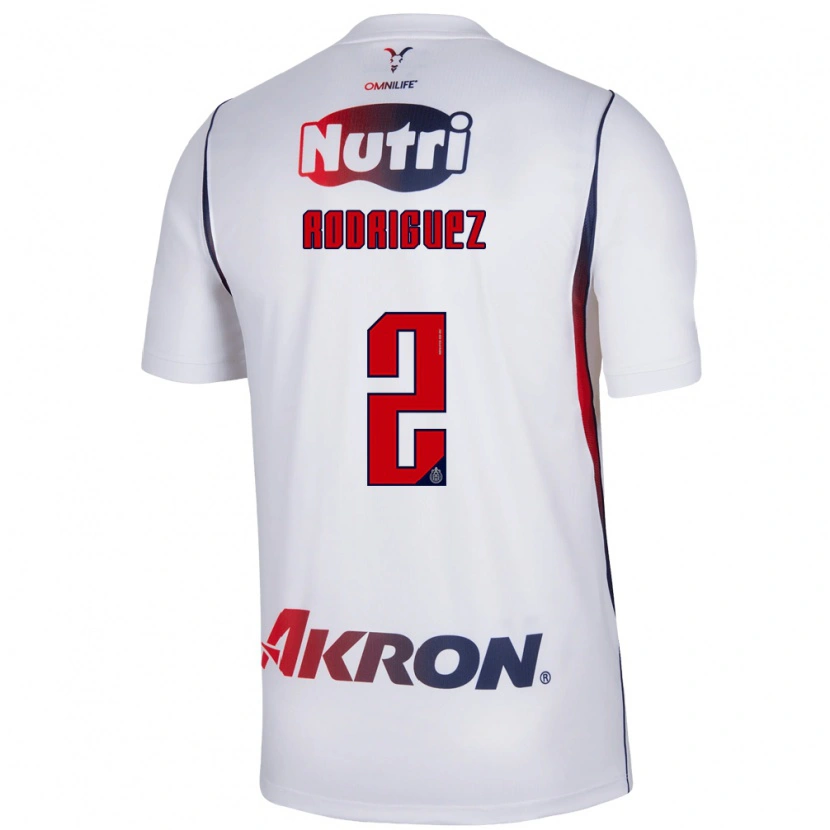 Danxen Niño Camiseta Jaqueline Rodríguez #2 Blanco Azul Marino Rojo 2ª Equipación 2026/27 La Camisa México