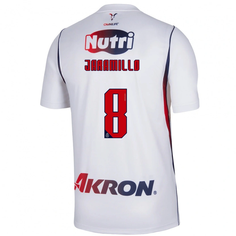 Danxen Niño Camiseta Carolina Jaramillo #8 Blanco Azul Marino Rojo 2ª Equipación 2026/27 La Camisa México