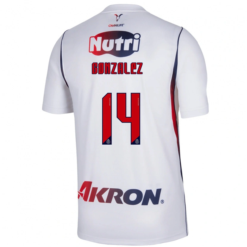 Danxen Niño Camiseta Ivonne González #14 Blanco Azul Marino Rojo 2ª Equipación 2026/27 La Camisa México